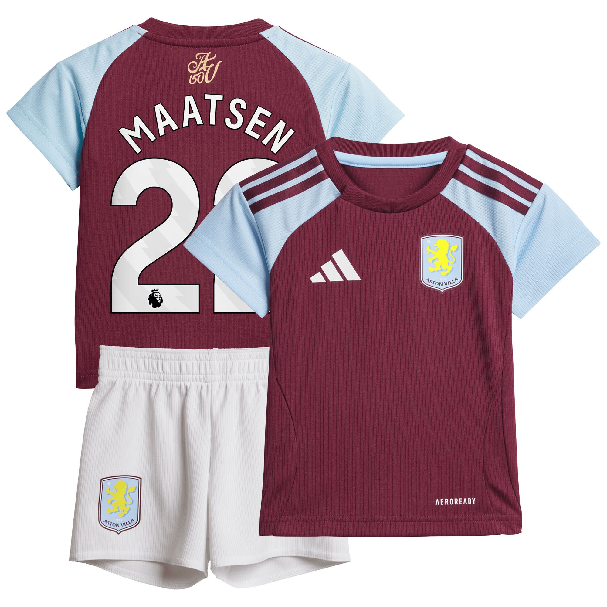 Aston Villa aston villa adidas home baby kit 2024-25 with maatsen 22 printing Kits - Official Football Shirts & Training Gear
