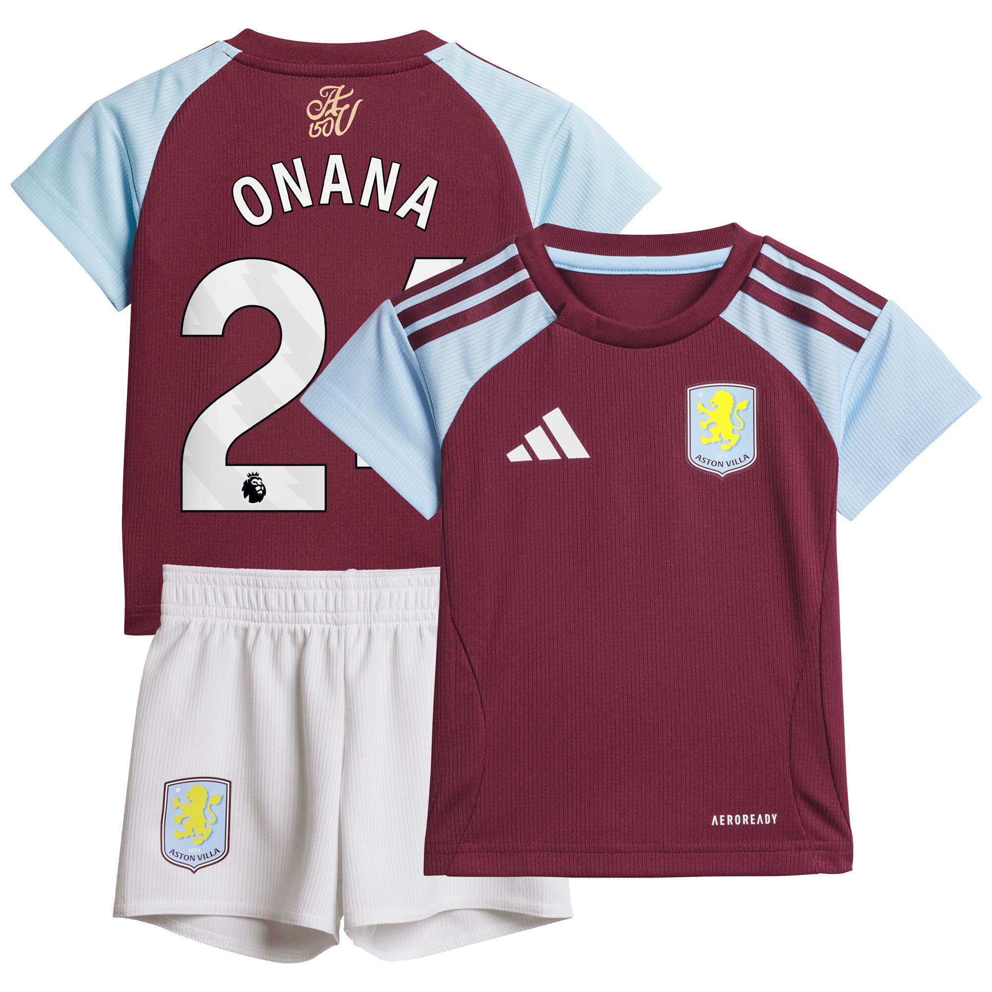 Aston Villa aston villa adidas home baby kit 2024-25 with onana 24 printing Kits - Official Football Shirts & Training Gear