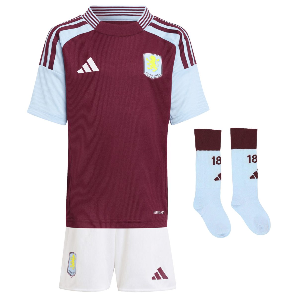 Aston Villa aston villa adidas home mini kit 2024-25 with bogarde 26 printing Kits - Official Football Shirts & Training Gear