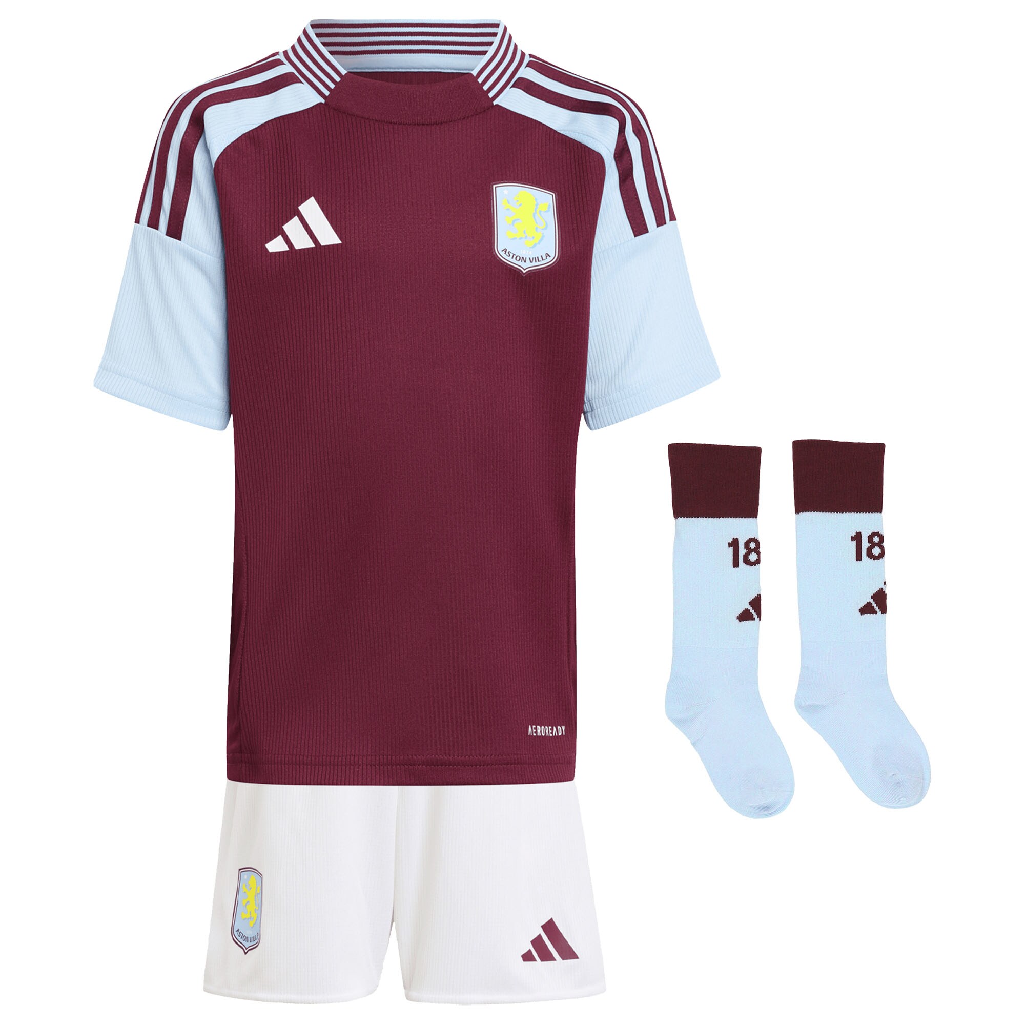Aston Villa aston villa adidas home mini kit 2024-25 with bogarde 26 printing Kits - Official Football Shirts & Training Gear
