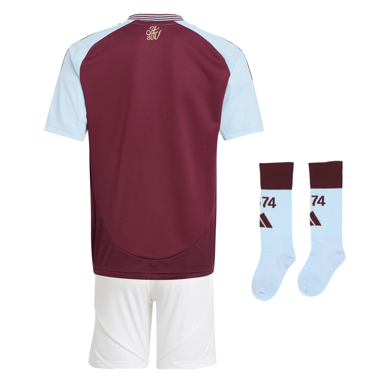 Aston Villa aston villa adidas home mini kit 2024-25 with custom printing Kits - Official Football Shirts & Training Gear