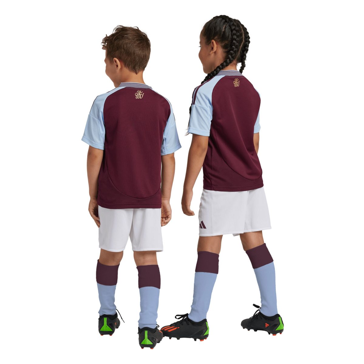 Aston Villa aston villa adidas home mini kit 2024-25 with custom printing Kits - Official Football Shirts & Training Gear
