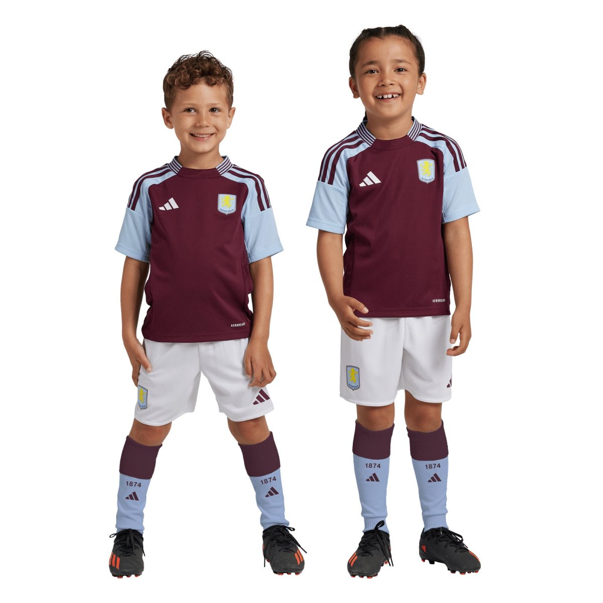 Aston Villa aston villa adidas home mini kit 2024-25 with custom printing Kits - Official Football Shirts & Training Gear