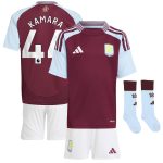 Aston Villa aston villa adidas home mini kit 2024-25 with kamara 44 printing Kits - Official Football Shirts & Training Gear