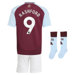 Aston Villa aston villa adidas home mini kit 2024-25 with rashford 9 printing Kits - Official Football Shirts & Training Gear