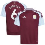 Aston Villa aston villa adidas home shirt 2024-25 – kids with barkley 6 printing Kits - Official Football Shirts & Training Gear