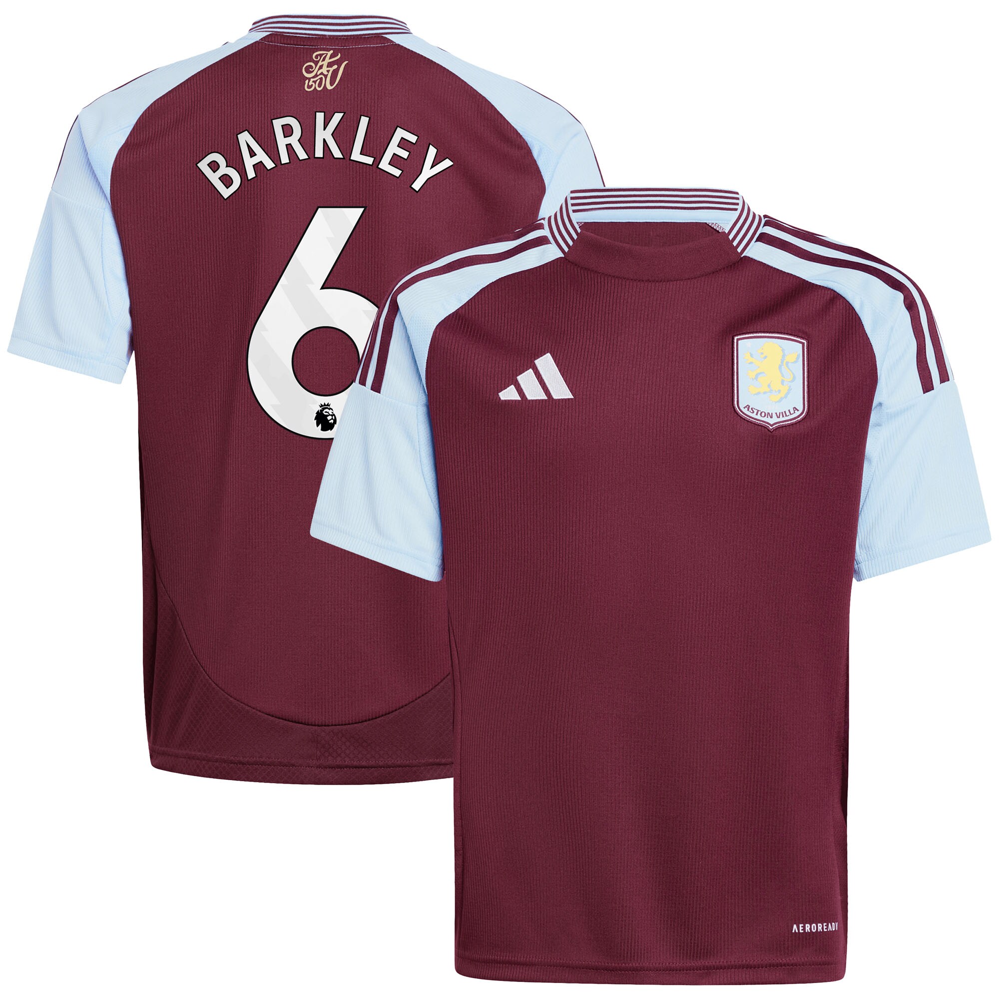 Aston Villa aston villa adidas home shirt 2024-25 – kids with barkley 6 printing Kits - Official Football Shirts & Training Gear
