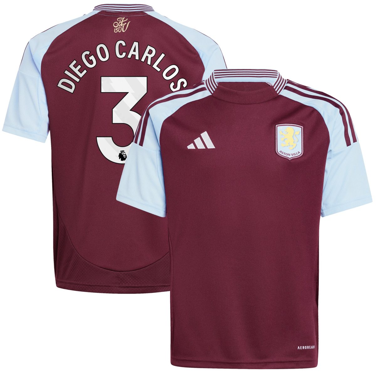 Aston Villa aston villa adidas home shirt 2024-25 – kids with diego carlos 3 printing Kits - Official Football Shirts & Training Gear