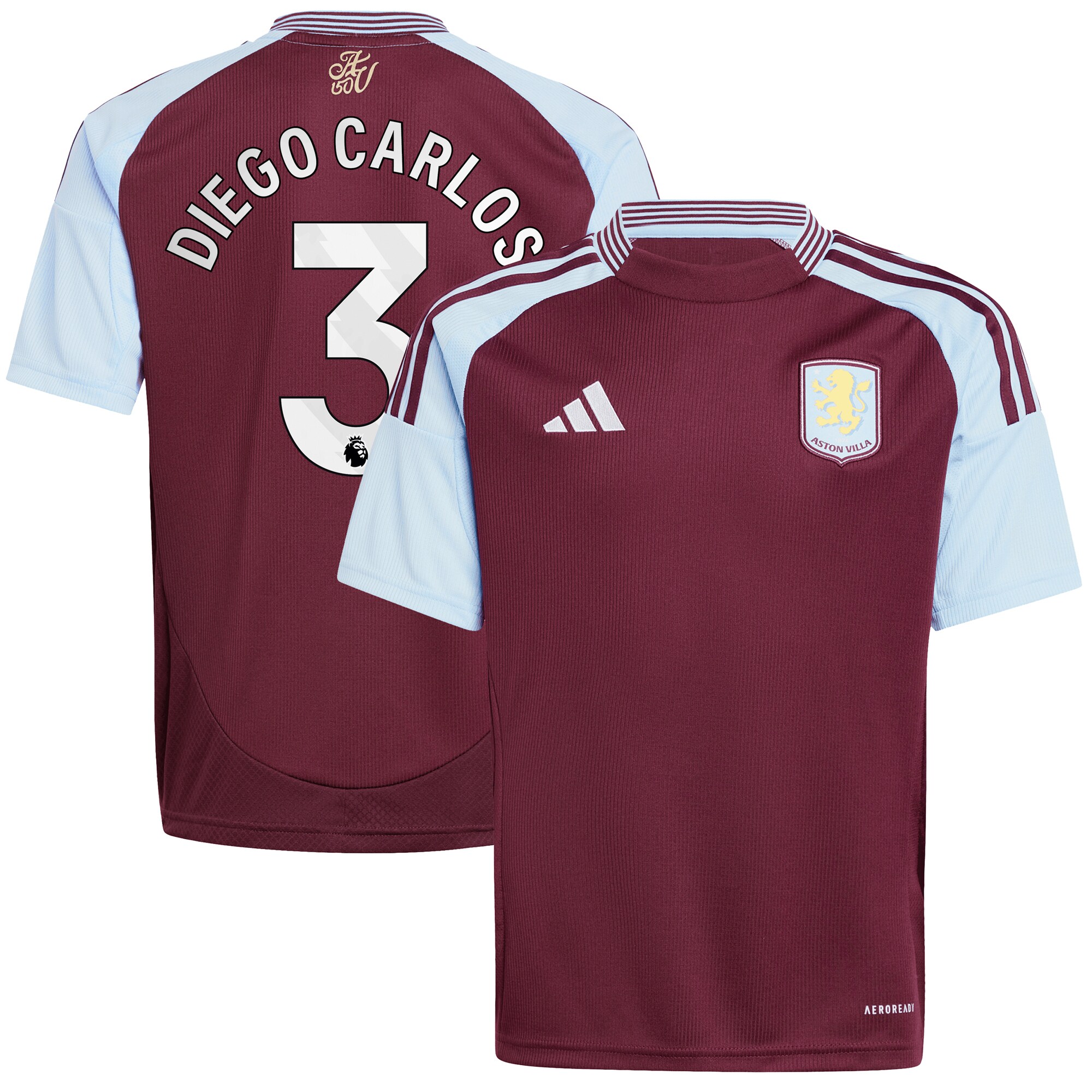 Aston Villa aston villa adidas home shirt 2024-25 – kids with diego carlos 3 printing Kits - Official Football Shirts & Training Gear
