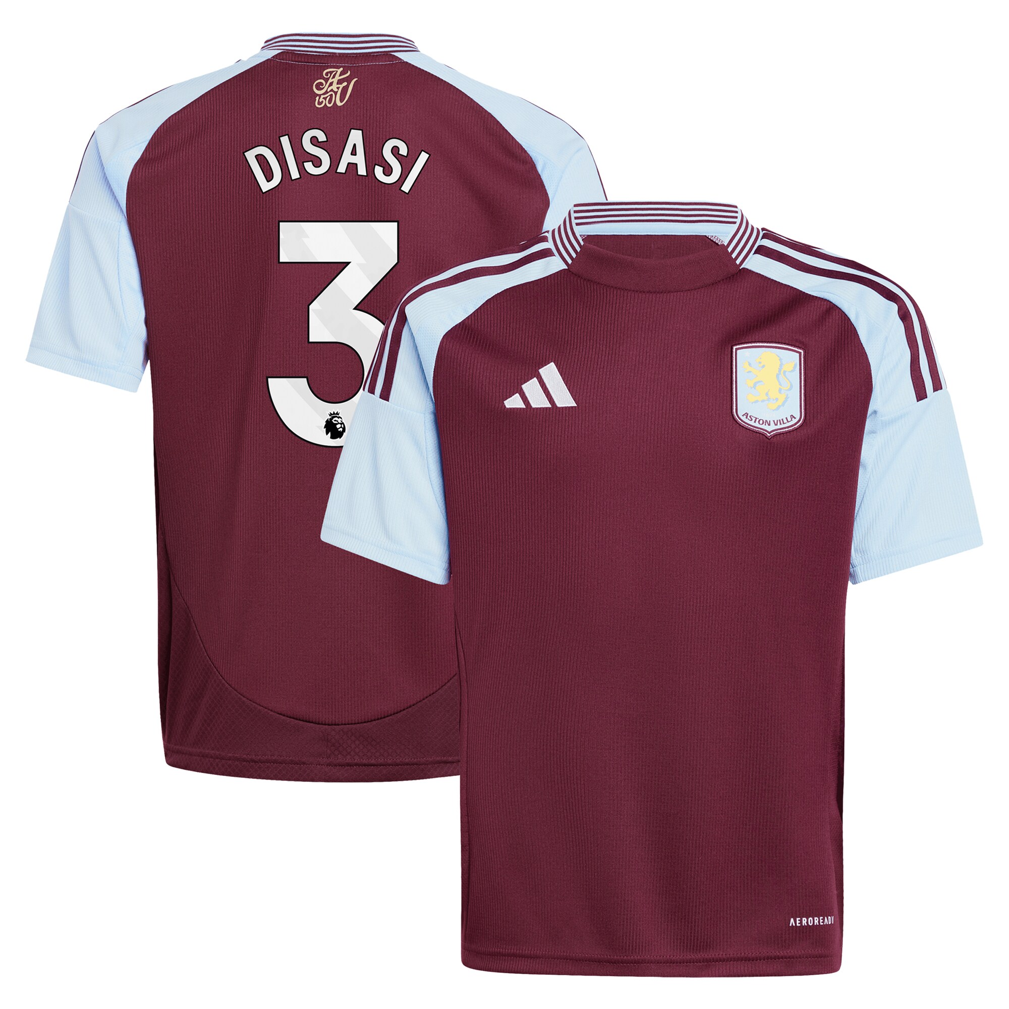 Aston Villa aston villa adidas home shirt 2024-25 – kids with disasi 3 printing Kits - Official Football Shirts & Training Gear