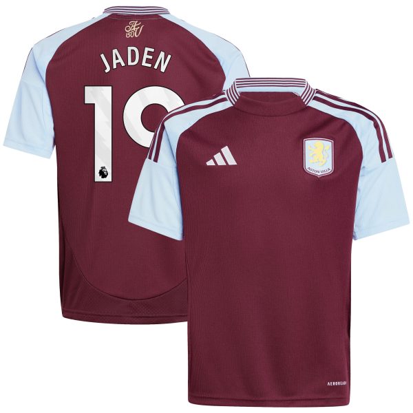 Aston Villa aston villa adidas home shirt 2024-25 – kids with jaden 19 printing Kits - Official Football Shirts & Training Gear