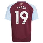 Aston Villa aston villa adidas home shirt 2024-25 – kids with jaden 19 printing Kits - Official Football Shirts & Training Gear