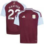 Aston Villa aston villa adidas home shirt 2024-25 – kids with maatsen 22 printing Kits - Official Football Shirts & Training Gear