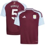 Aston Villa aston villa adidas home shirt 2024-25 – kids with mings 5 printing Kits - Official Football Shirts & Training Gear