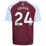 Aston Villa aston villa adidas home shirt 2024-25 – kids with onana 24 printing Kits - Official Football Shirts & Training Gear
