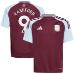 Aston Villa aston villa adidas home shirt 2024-25 – kids with rashford 9 printing Kits - Official Football Shirts & Training Gear