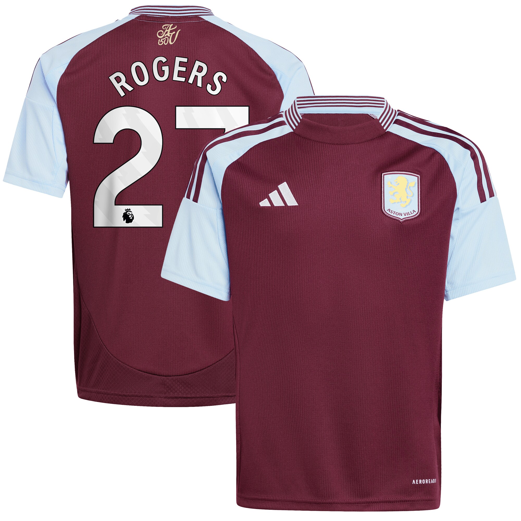 Aston Villa aston villa adidas home shirt 2024-25 – kids with rogers 27 printing Kits - Official Football Shirts & Training Gear