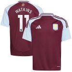 Aston Villa aston villa adidas home shirt 2024-25 – kids with watkins 11 printing Kits - Official Football Shirts & Training Gear