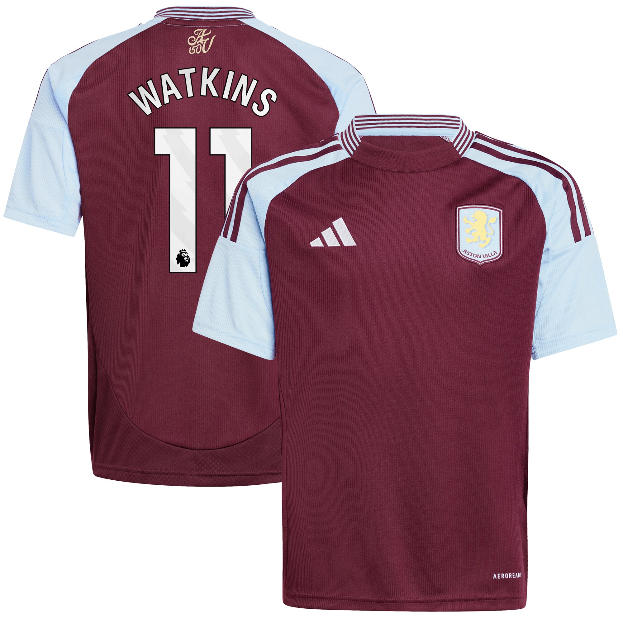 Aston Villa aston villa adidas home shirt 2024-25 – kids with watkins 11 printing Kits - Official Football Shirts & Training Gear