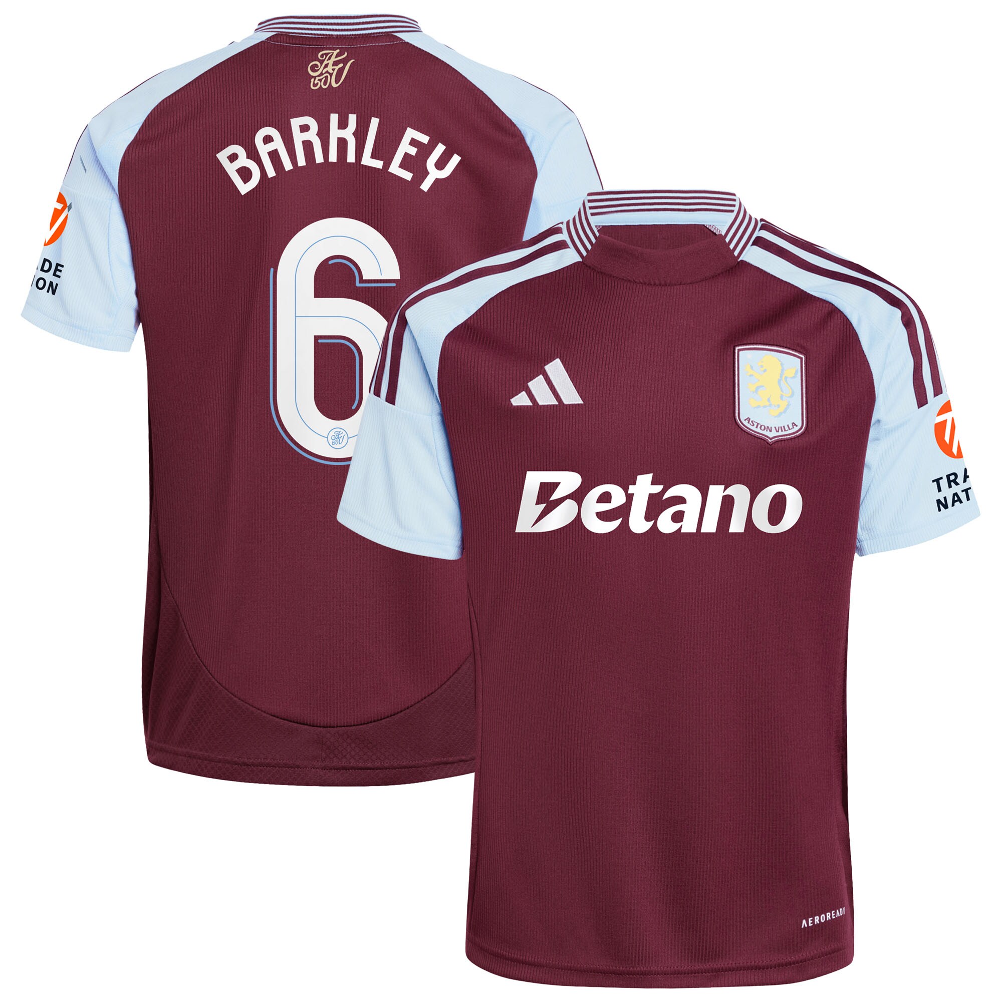 Aston Villa aston villa adidas home shirt 2024-25 with barkley 6 cup printing Kits - Official Football Shirts & Training Gear