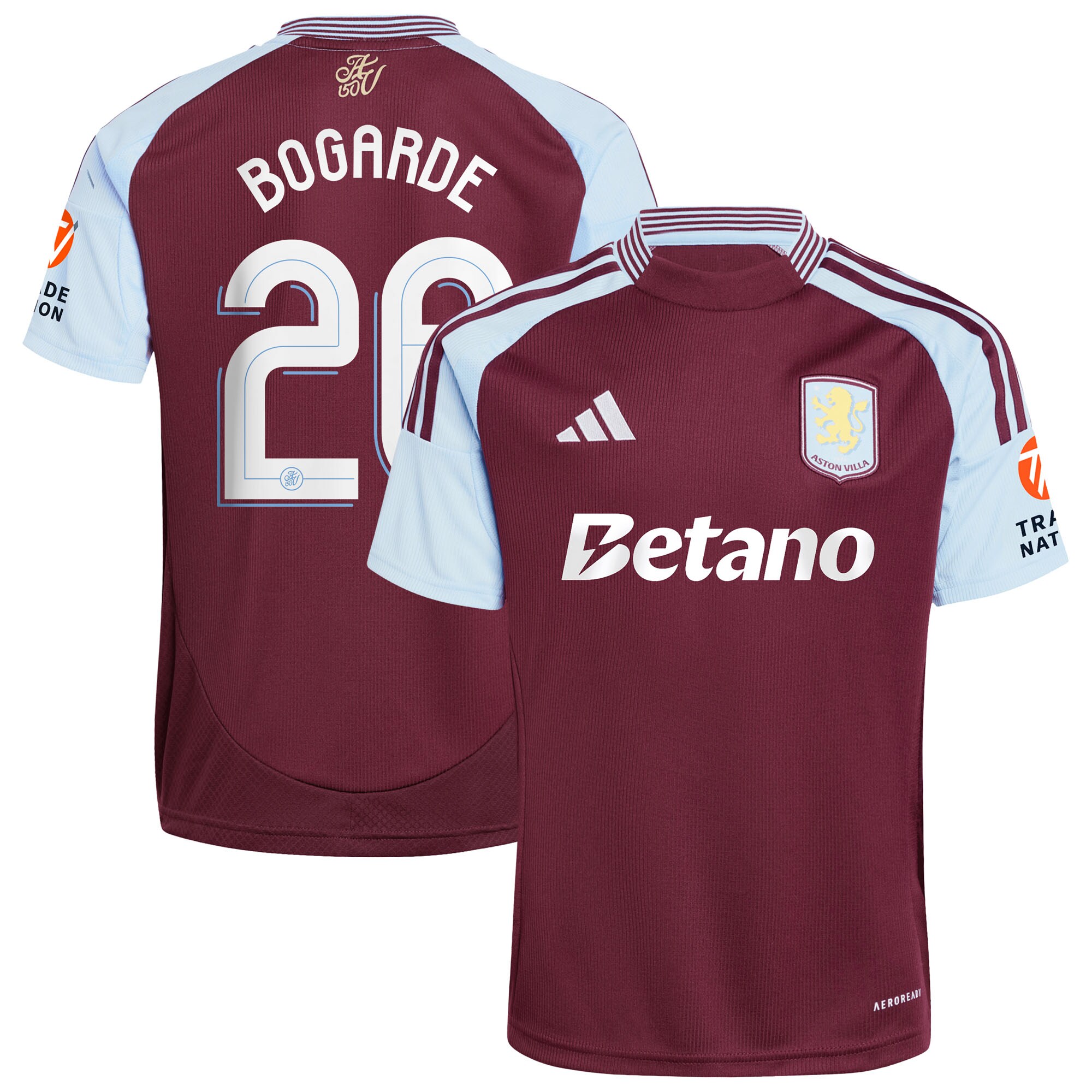 Aston Villa aston villa adidas home shirt 2024-25 with bogarde 26 cup printing Kits - Official Football Shirts & Training Gear