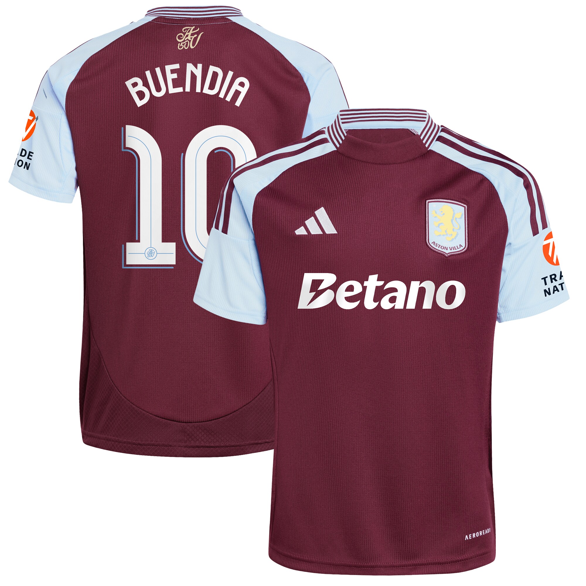 Aston Villa aston villa adidas home shirt 2024-25 with buendia 10 cup printing Kits - Official Football Shirts & Training Gear