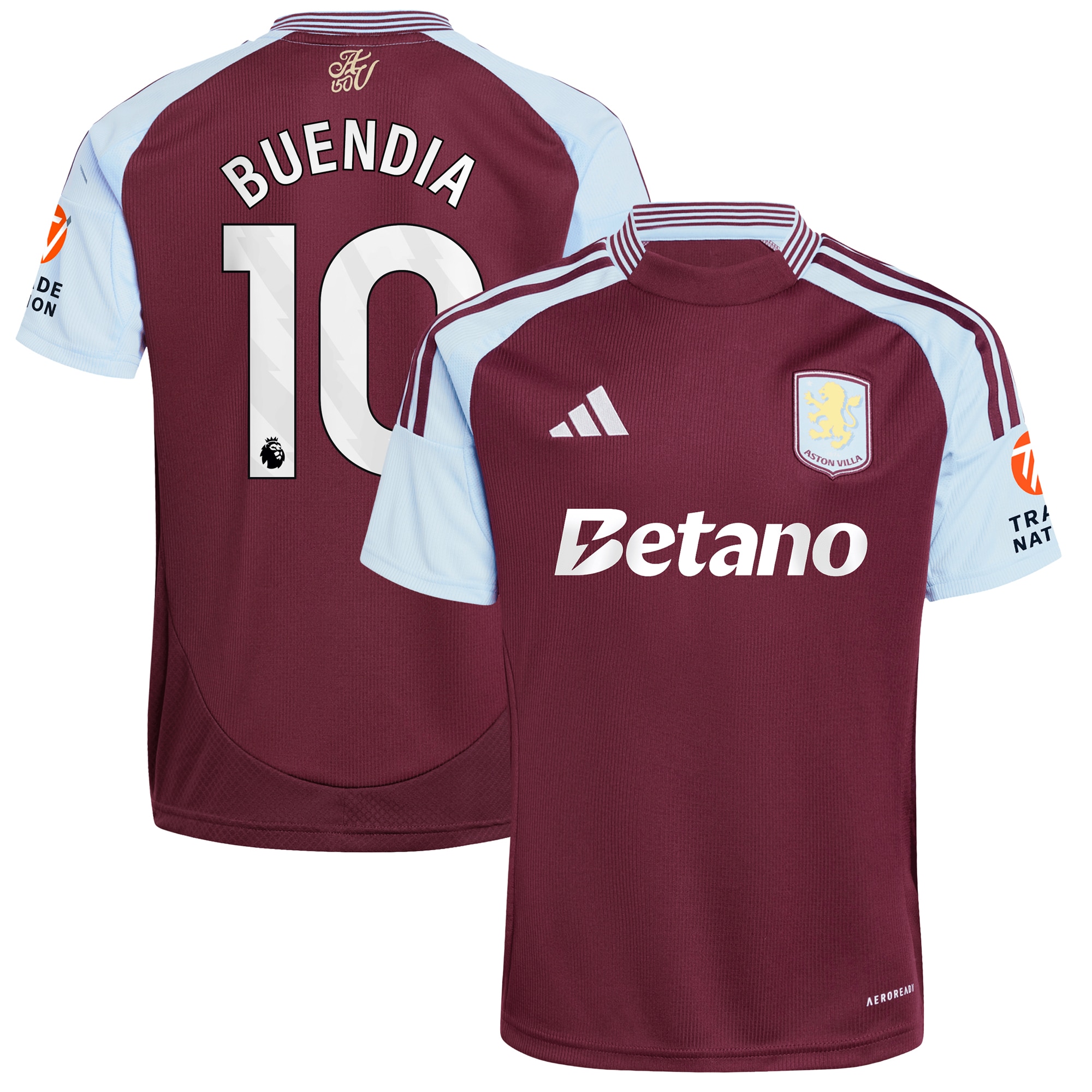 Aston Villa aston villa adidas home shirt 2024-25 with buendia 10 printing Kits - Official Football Shirts & Training Gear
