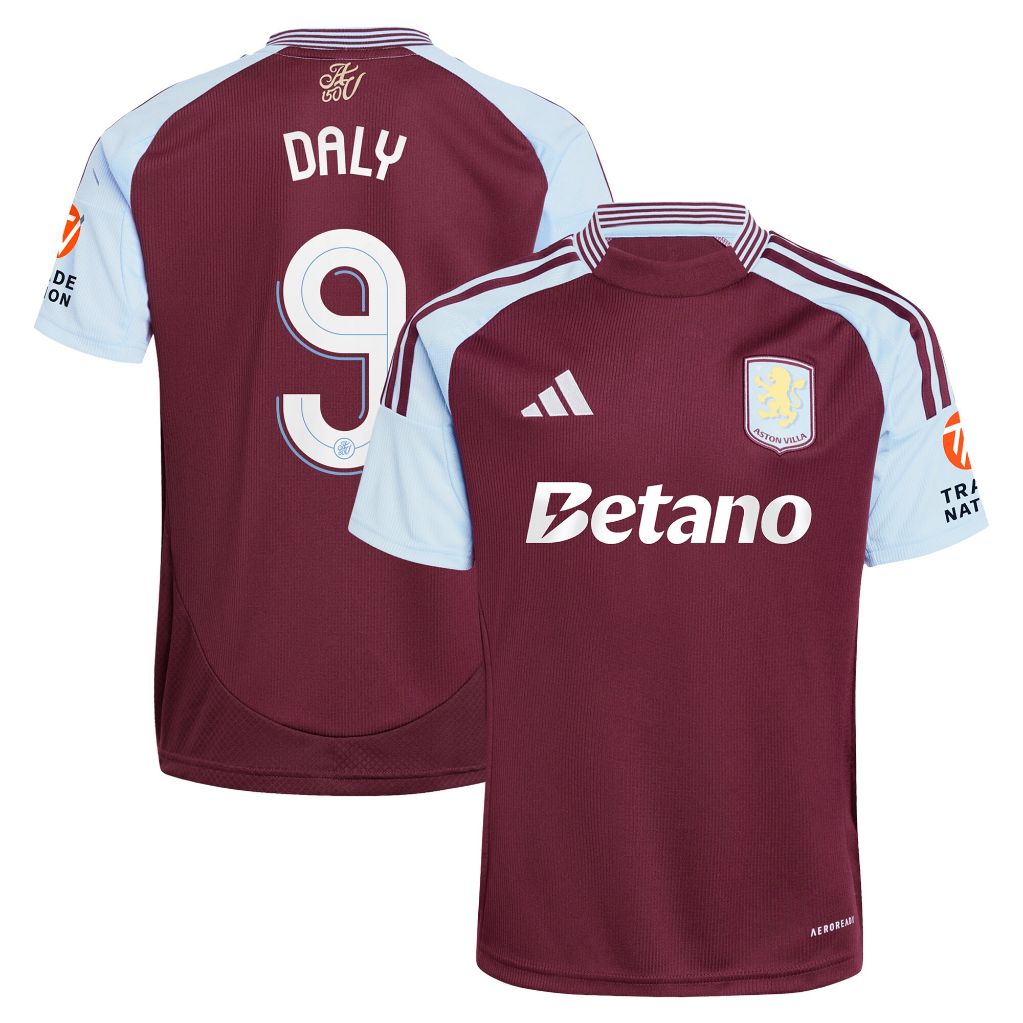 Aston Villa aston villa adidas home shirt 2024-25 with daly 9 cup printing Kits - Official Football Shirts & Training Gear