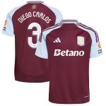 Aston Villa aston villa adidas home shirt 2024-25 with diego carlos 3 cup printing Kits - Official Football Shirts & Training Gear