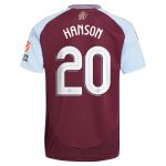 Aston Villa aston villa adidas home shirt 2024-25 with hanson 20 cup printing Kits - Official Football Shirts & Training Gear