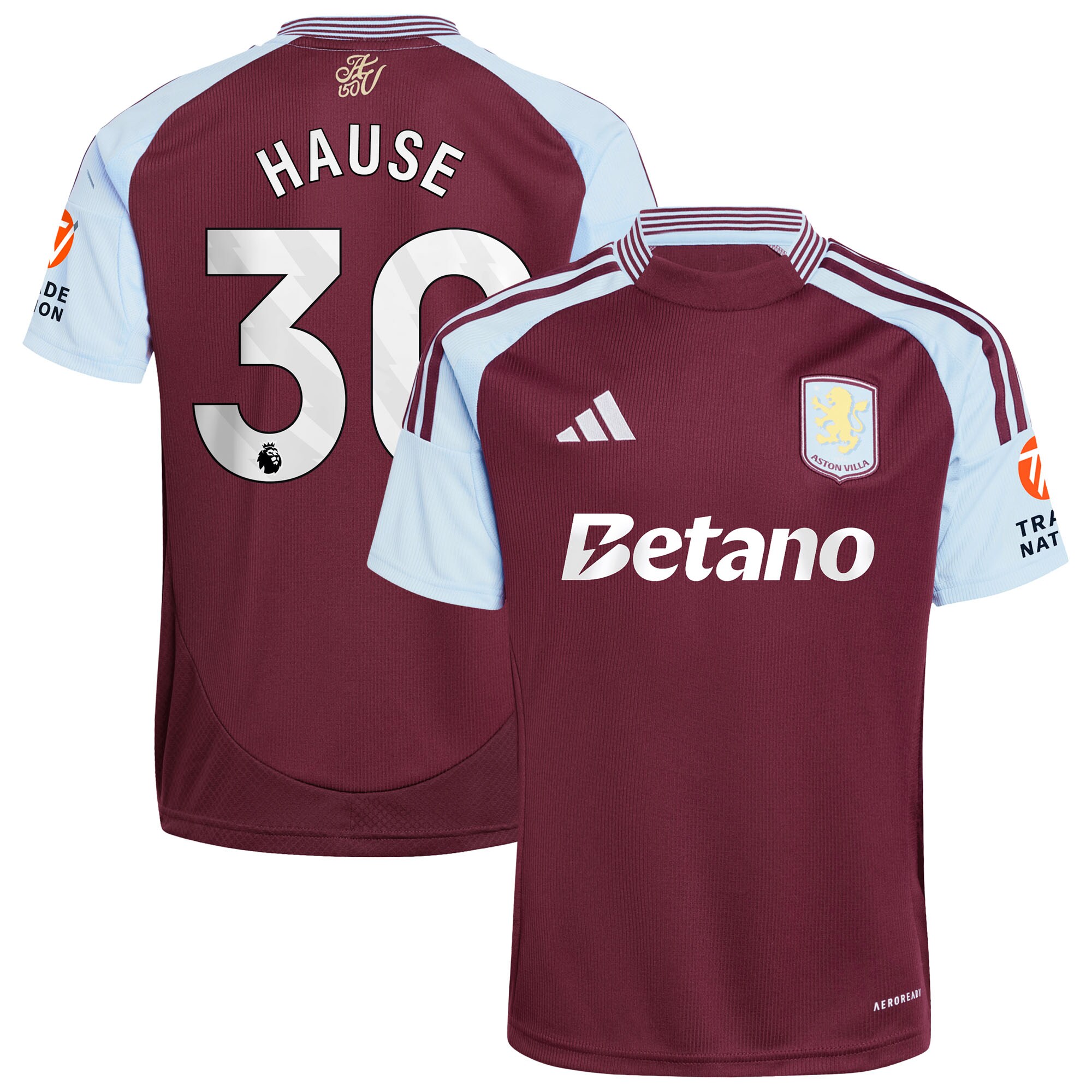 Aston Villa aston villa adidas home shirt 2024-25 with hause 30 printing Kits - Official Football Shirts & Training Gear