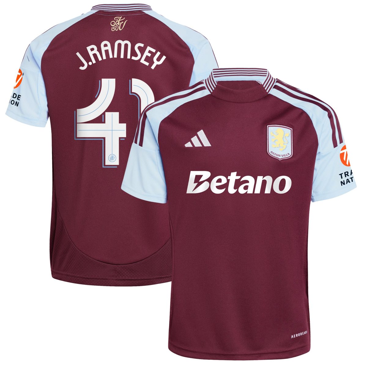 Aston Villa aston villa adidas home shirt 2024-25 with j. ramsey 41 cup printing Kits - Official Football Shirts & Training Gear