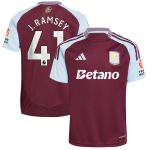 Aston Villa aston villa adidas home shirt 2024-25 with j. ramsey 41 printing Kits - Official Football Shirts & Training Gear