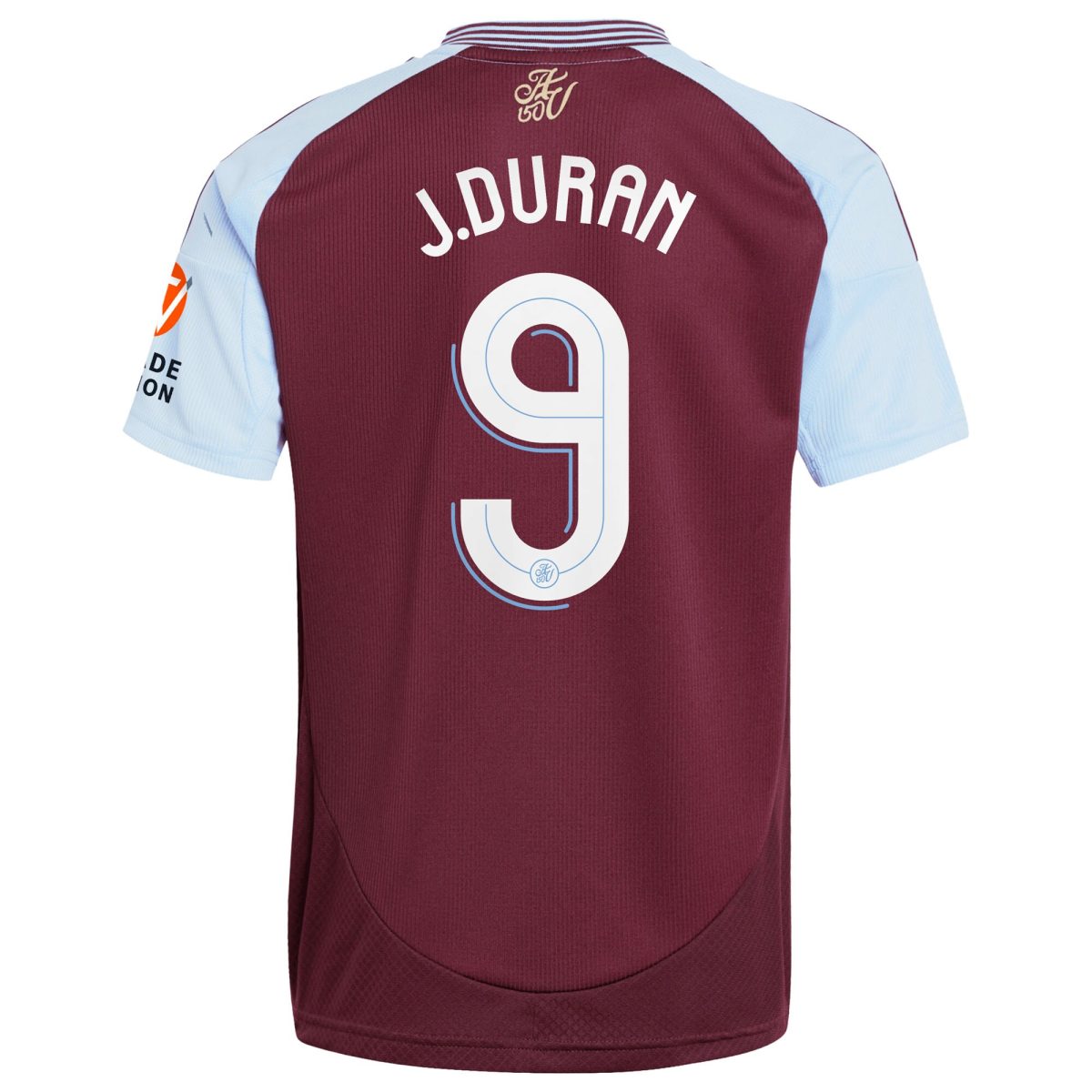 Aston Villa aston villa adidas home shirt 2024-25 with j.duran 9 cup printing Kits - Official Football Shirts & Training Gear