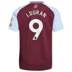 Aston Villa aston villa adidas home shirt 2024-25 with j.duran 9 printing Kits - Official Football Shirts & Training Gear