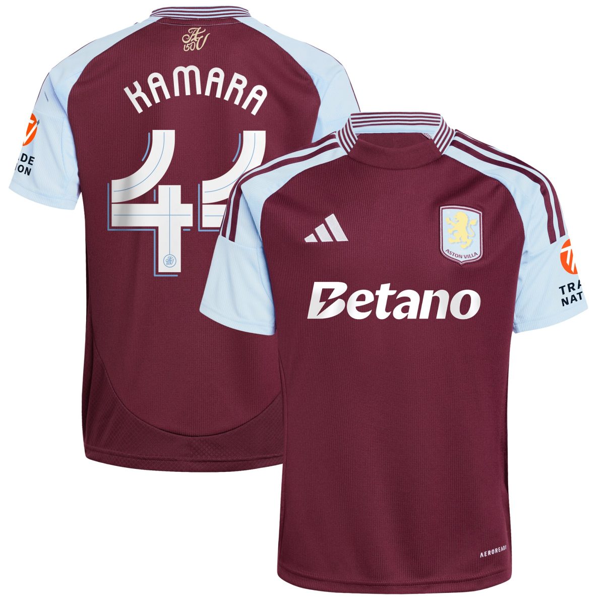 Aston Villa aston villa adidas home shirt 2024-25 with kamara 44 cup printing Kits - Official Football Shirts & Training Gear