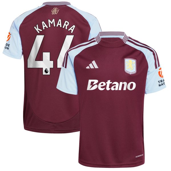 Aston Villa aston villa adidas home shirt 2024-25 with kamara 44 printing Kits - Official Football Shirts & Training Gear