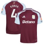 Aston Villa aston villa adidas home shirt 2024-25 with konsa 4 printing Kits - Official Football Shirts & Training Gear