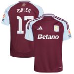 Aston Villa aston villa adidas home shirt 2024-25 with malen 17 cup printing Kits - Official Football Shirts & Training Gear