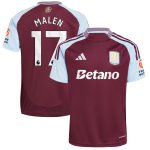 Aston Villa aston villa adidas home shirt 2024-25 with malen 17 printing Kits - Official Football Shirts & Training Gear