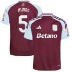 Aston Villa aston villa adidas home shirt 2024-25 with mings 5 cup printing Kits - Official Football Shirts & Training Gear