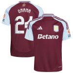 Aston Villa aston villa adidas home shirt 2024-25 with onana 24 cup printing Kits - Official Football Shirts & Training Gear