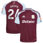 Aston Villa aston villa adidas home shirt 2024-25 with onana 24 printing Kits - Official Football Shirts & Training Gear