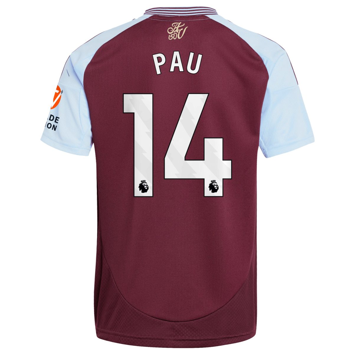 Aston Villa aston villa adidas home shirt 2024-25 with pau 14 printing Kits - Official Football Shirts & Training Gear