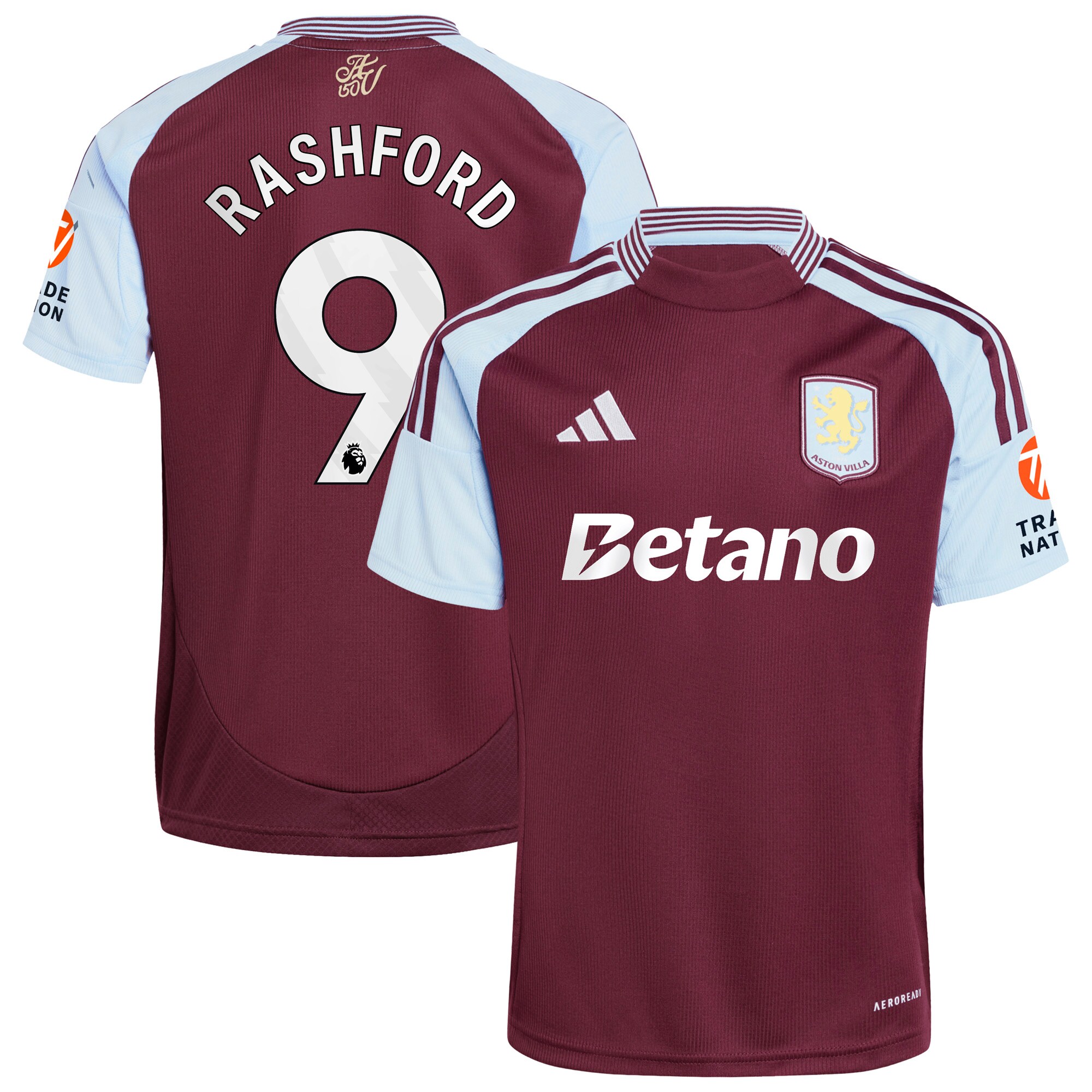 Aston Villa aston villa adidas home shirt 2024-25 with rashford 9 printing Kits - Official Football Shirts & Training Gear
