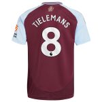 Aston Villa aston villa adidas home shirt 2024-25 with tielemans 8 printing Kits - Official Football Shirts & Training Gear