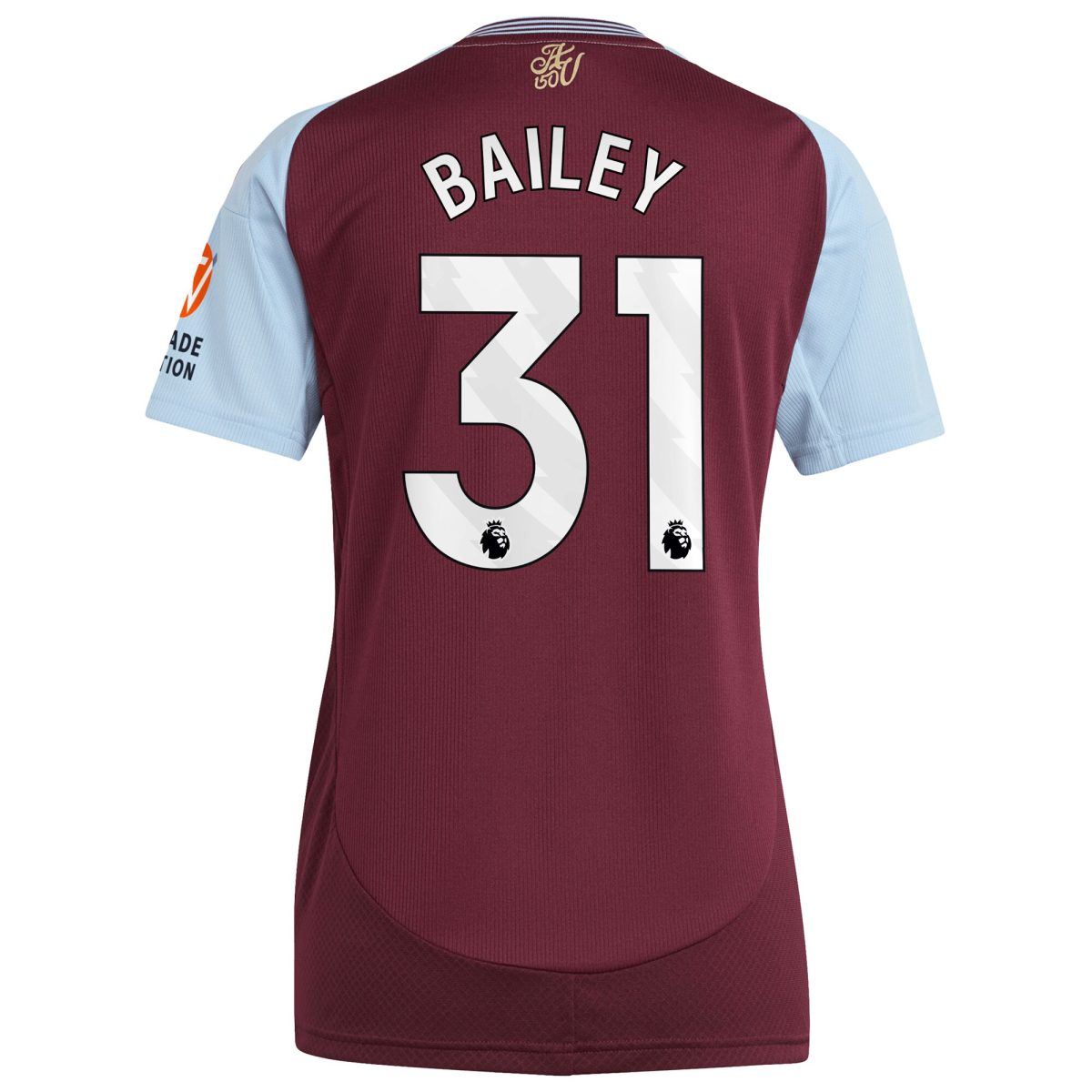 Aston Villa aston villa adidas home shirt 2024-25 – womens with bailey 31 printing Kits - Official Football Shirts & Training Gear