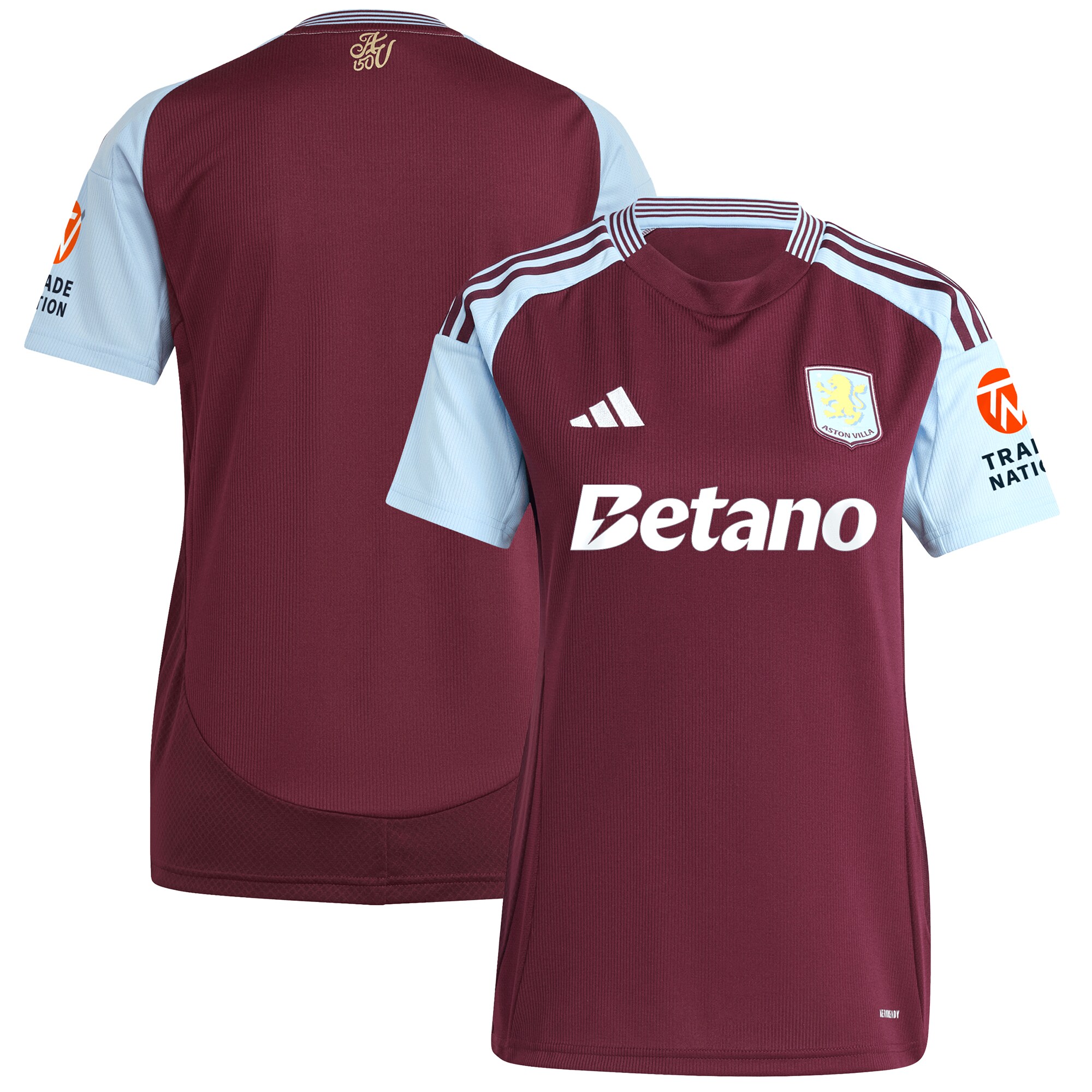 Aston Villa aston villa adidas home shirt 2024-25 – womens with custom printing Kits - Official Football Shirts & Training Gear