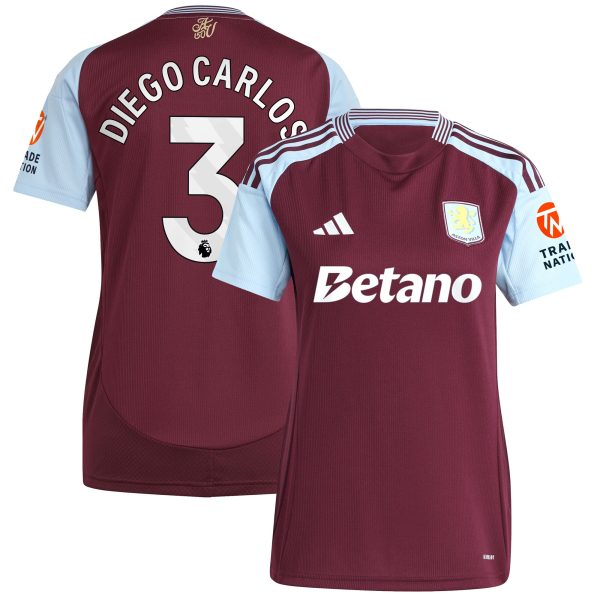 Aston Villa aston villa adidas home shirt 2024-25 – womens with diego carlos 3 printing Kits - Official Football Shirts & Training Gear