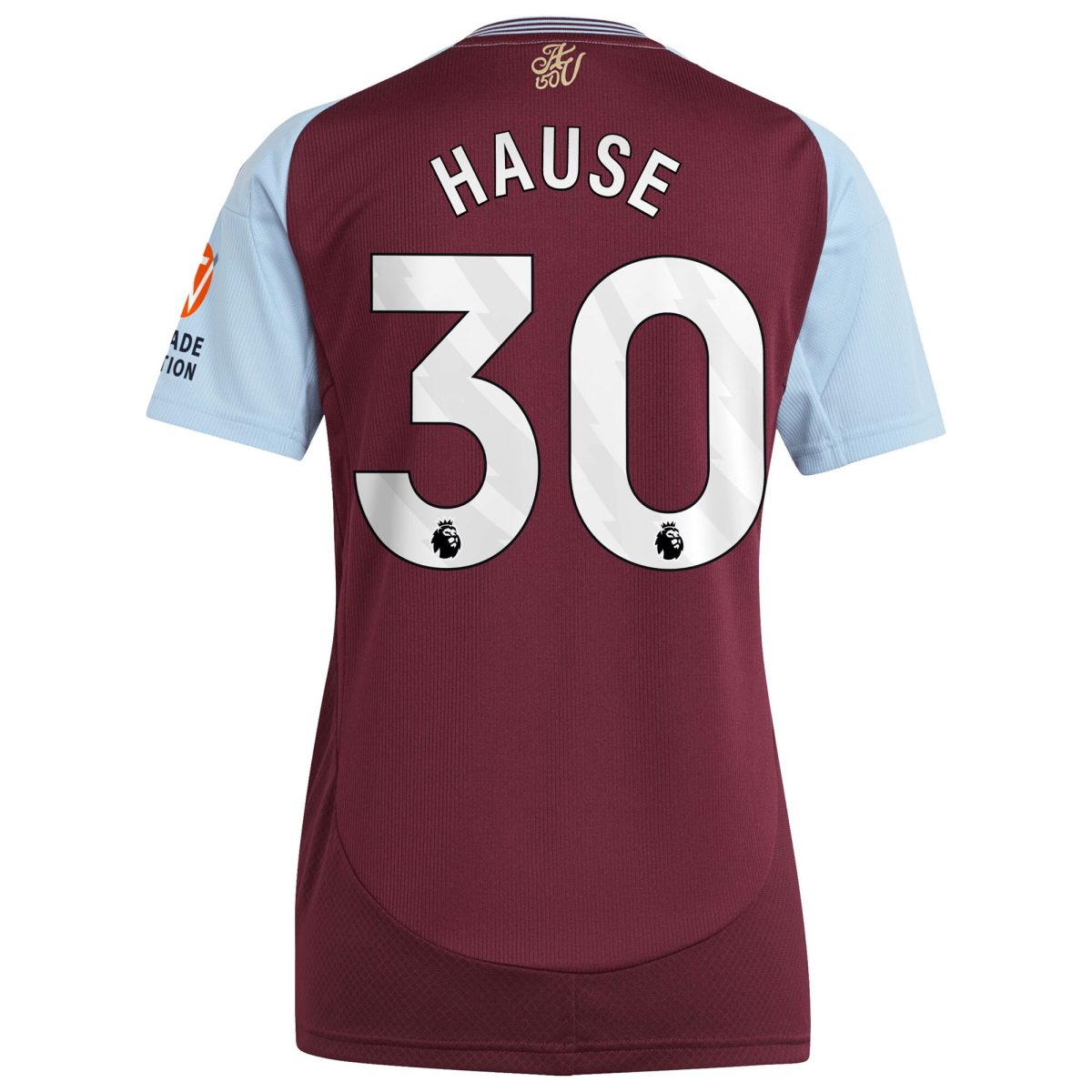 Aston Villa aston villa adidas home shirt 2024-25 – womens with hause 30 printing Kits - Official Football Shirts & Training Gear